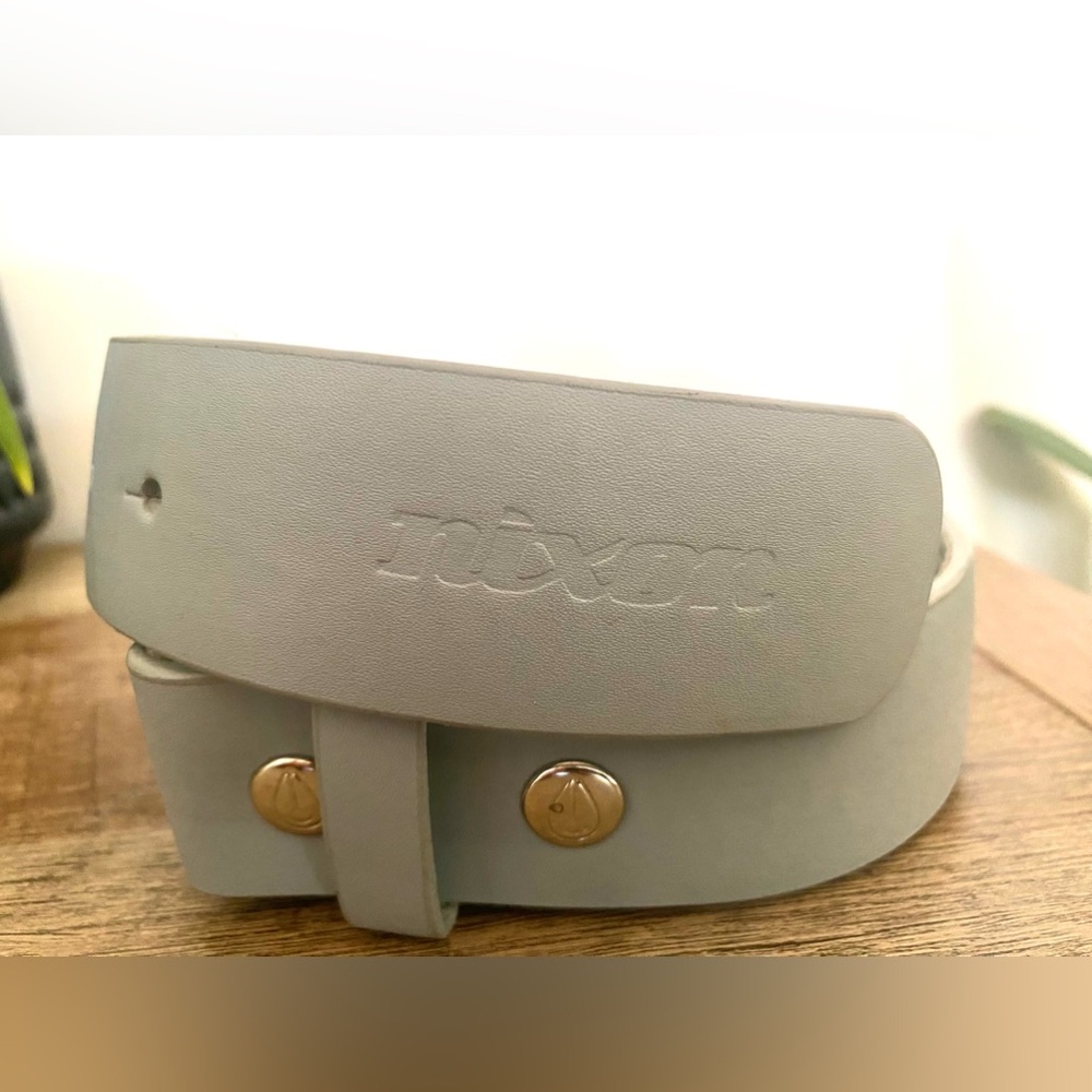 Y2K leather Nixon belt size 32-38. New, never used, Baby blue, genuine leather.
